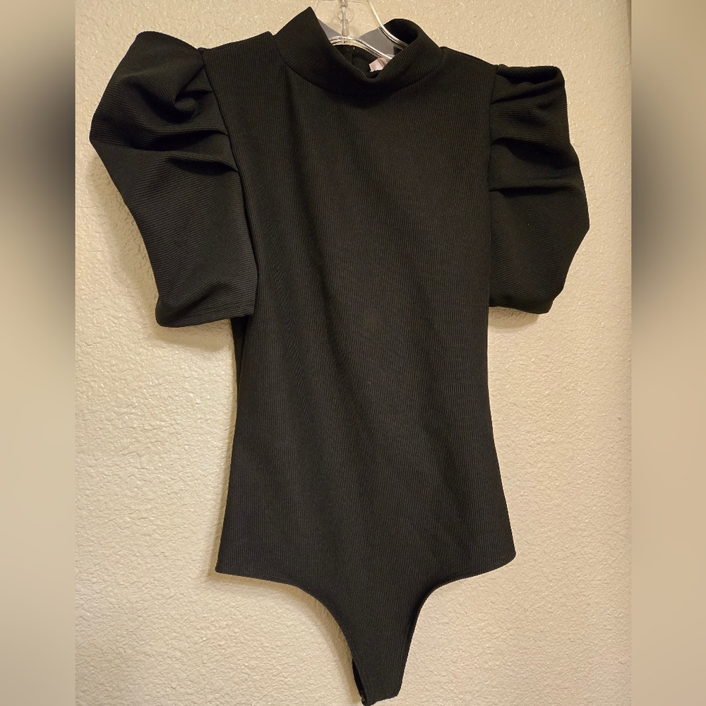 Black thong bodysuit- Size Small